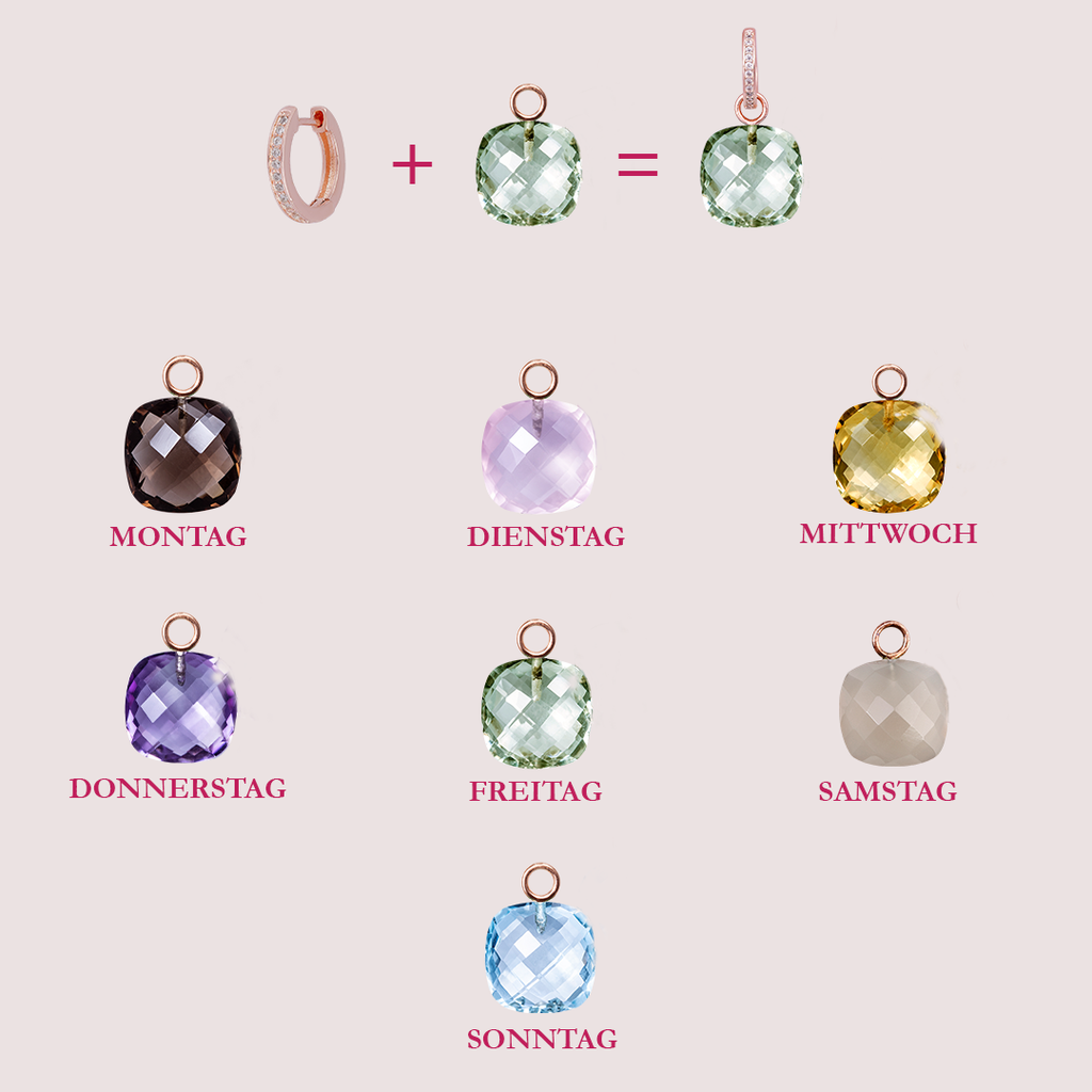 Welche Edelstein Ohrringe passen zu Dir? Amethyst, Rauchquarz, etc...?