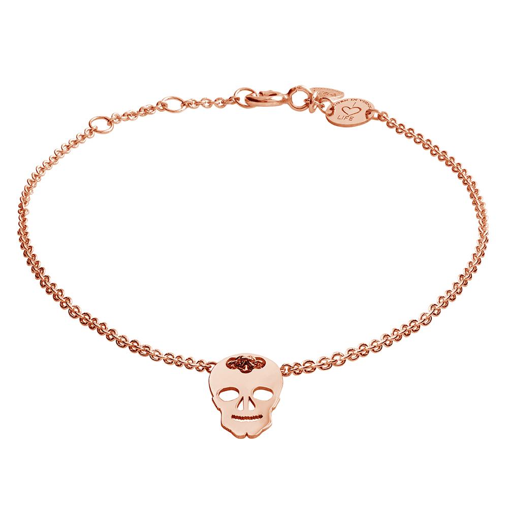 Mens Gold Skull Bracelet